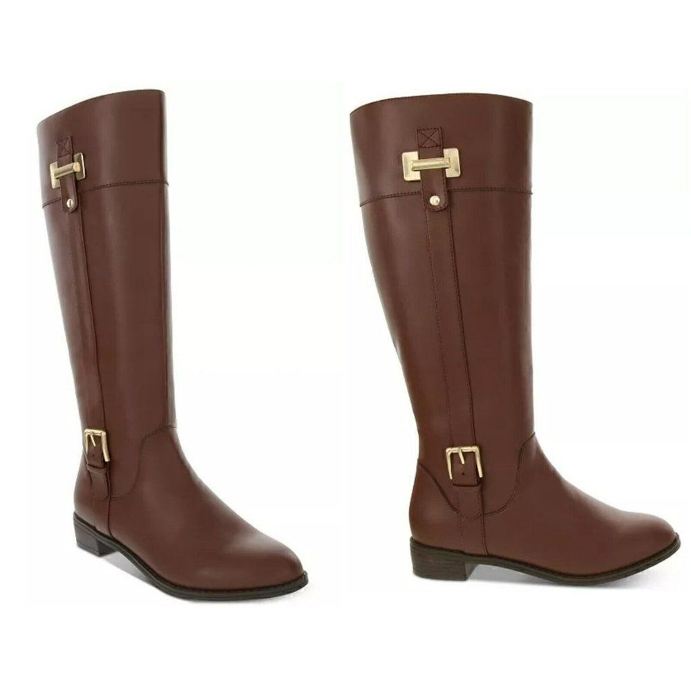 KAREN SCOTT - Size 7.5 M - Women's Deliee2 Riding Boots- Cognac Brown